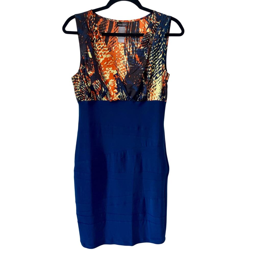 Bisou Bisou Blue Orange Dress 4